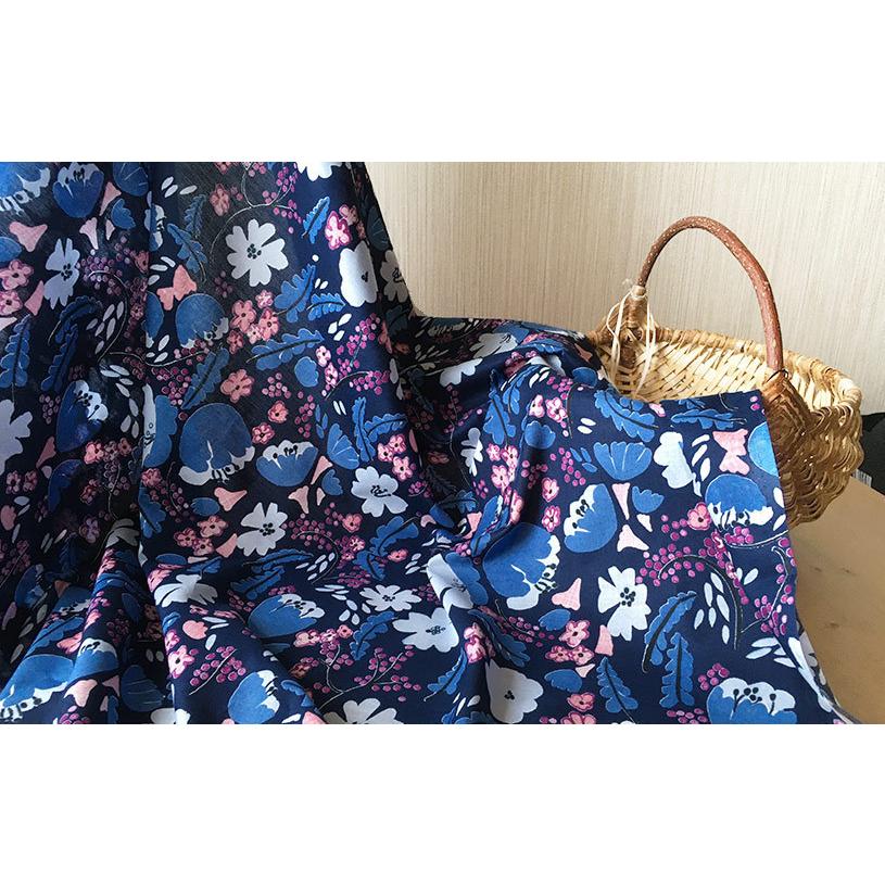 アウトレット カーテン 遮光 オーダー 非遮光 コットン 花柄 天然素材 オーダーカーテン  ヒダなし(フラット) フラフィ 最短・翌日出荷 | パーフェクトスペース | 12