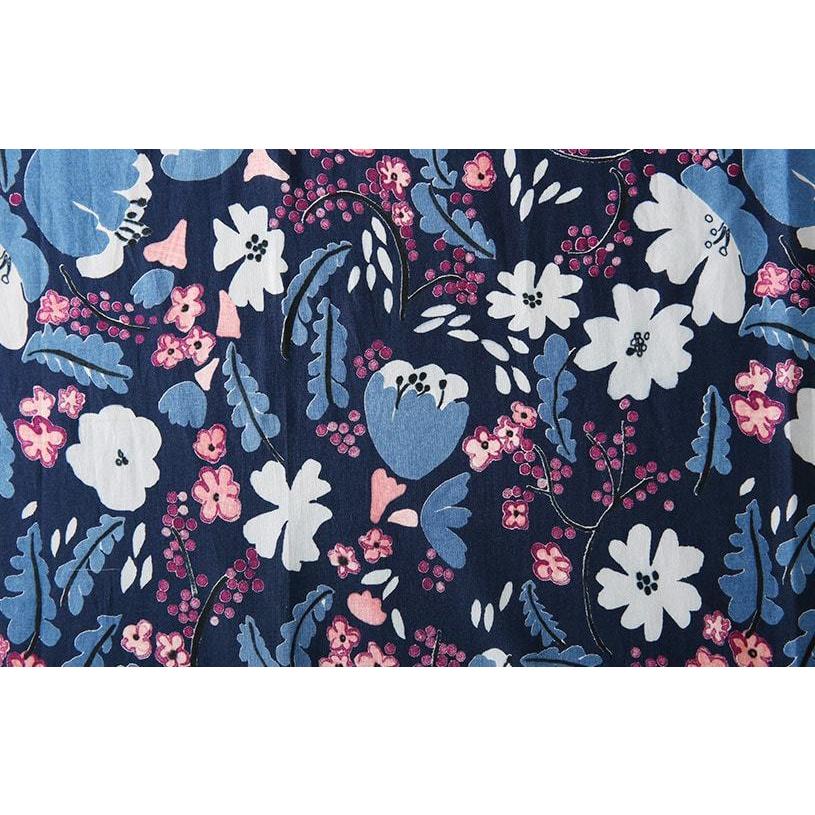 アウトレット カーテン 遮光 オーダー 非遮光 コットン 花柄 天然素材 オーダーカーテン  ヒダなし(フラット) フラフィ 最短・翌日出荷 | パーフェクトスペース | 13