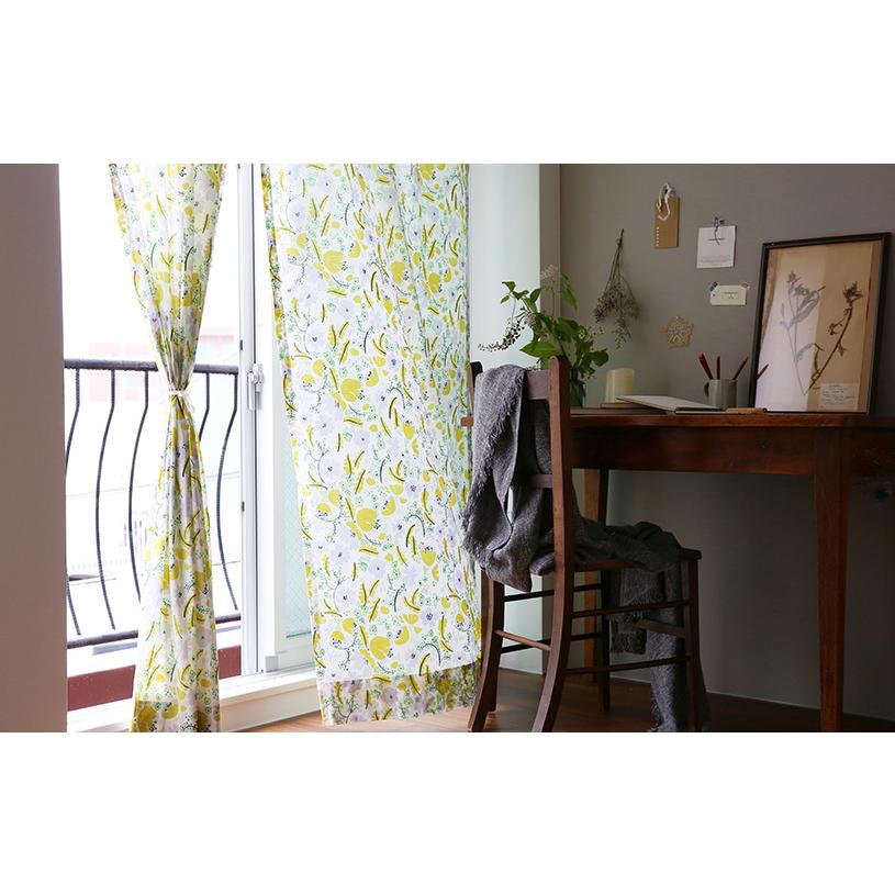アウトレット カーテン 遮光 オーダー 非遮光 コットン 花柄 天然素材 オーダーカーテン  ヒダなし(フラット) フラフィ 最短・翌日出荷 | パーフェクトスペース | 05