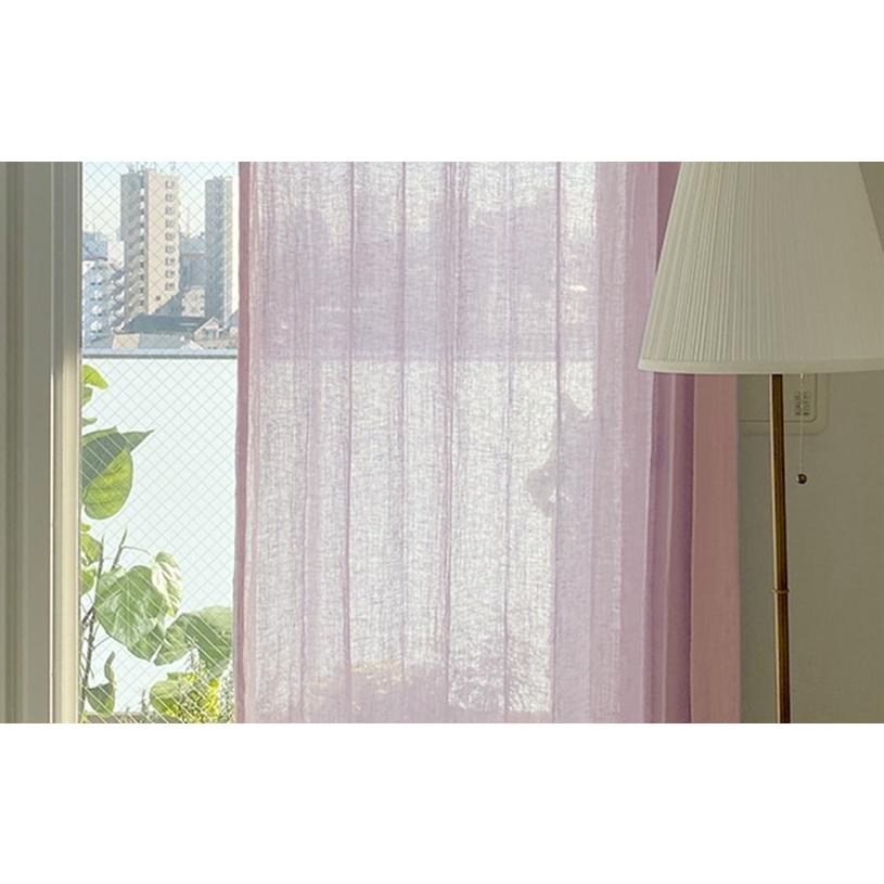 レースカーテン オーダー 非遮光 リネン 天然素材 オーダーカーテン