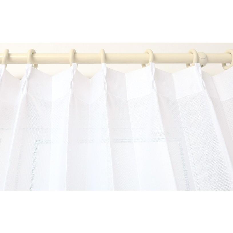 1cm刻み カーテン 安い おしゃれ ミラーレース オーダーカーテン 白 防炎 サッシュ ホワイト 1 5倍ヒダ Hpsr 0902 2h パーフェクトスペース カーテン館 通販 Yahoo ショッピング