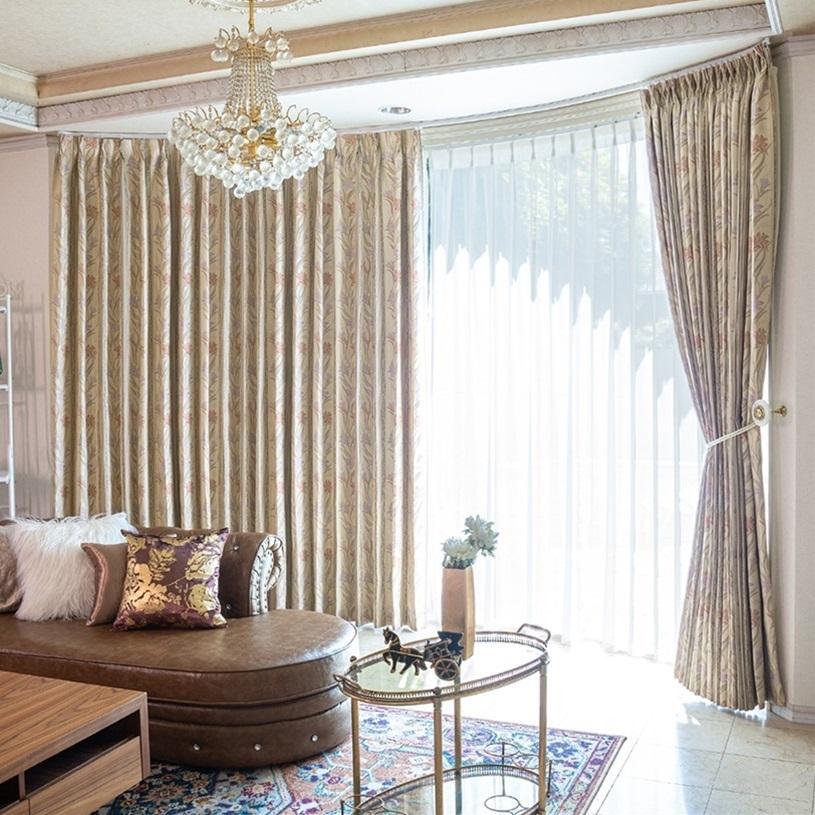 シンコール ドレープカーテン 1.5倍二つ山 両開き 2セット シンコール