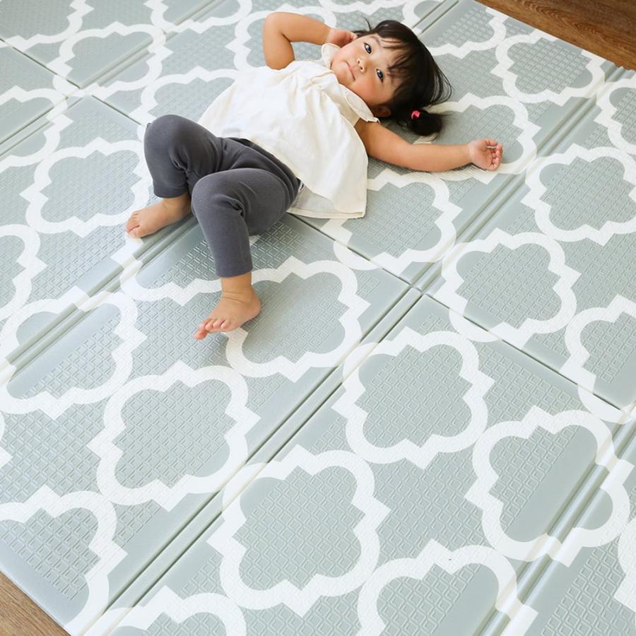 モロッカン おりたたみ プレイマット 178×196 防音 洗える カーペット