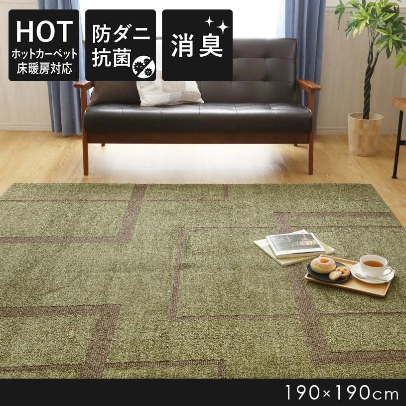 ラグ カーペット 防ダニ 抗菌 消臭 日本製 国産 アトピー協会推奨品 モデナ グリーン 緑 みどり 190cm 190cm 入荷予定確認中 Nbl Mod 190 190 Gn パーフェクトスペース カーテン館 通販 Yahoo ショッピング