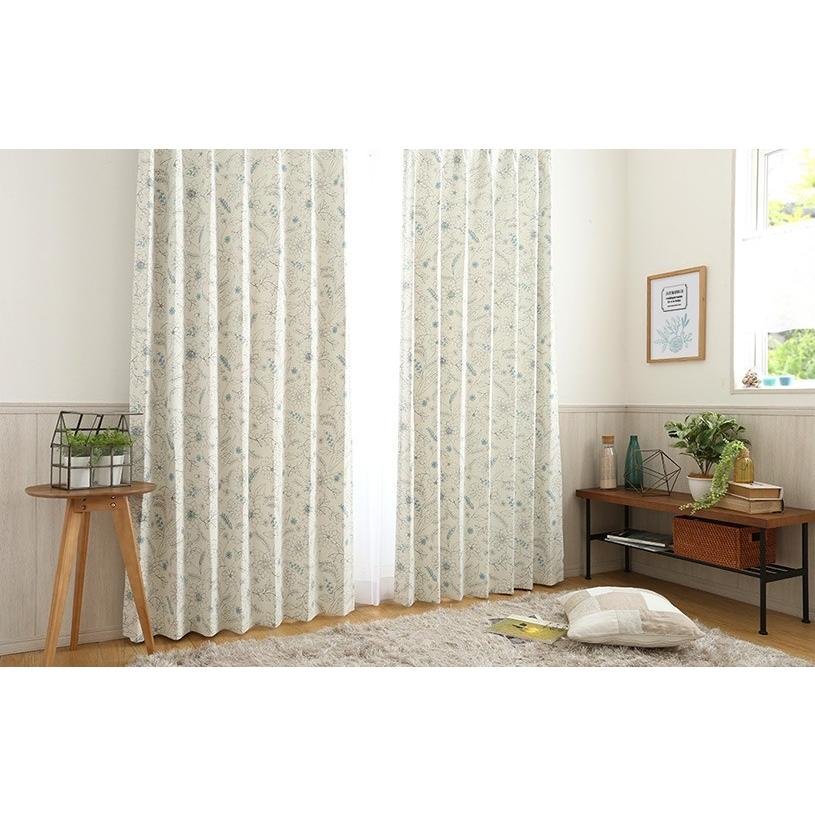 カーテン おしゃれ 安い オーダー 遮光 2級遮光 洗濯可能 北欧 花柄