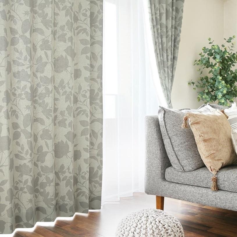 カーテン 遮光 オーダー 2級遮光 洗濯可能 グリーン ブルー ベージュ