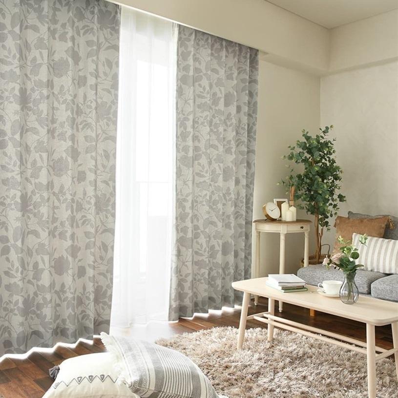 カーテン 遮光 オーダー 2級遮光 洗濯可能 グリーン ブルー ベージュ