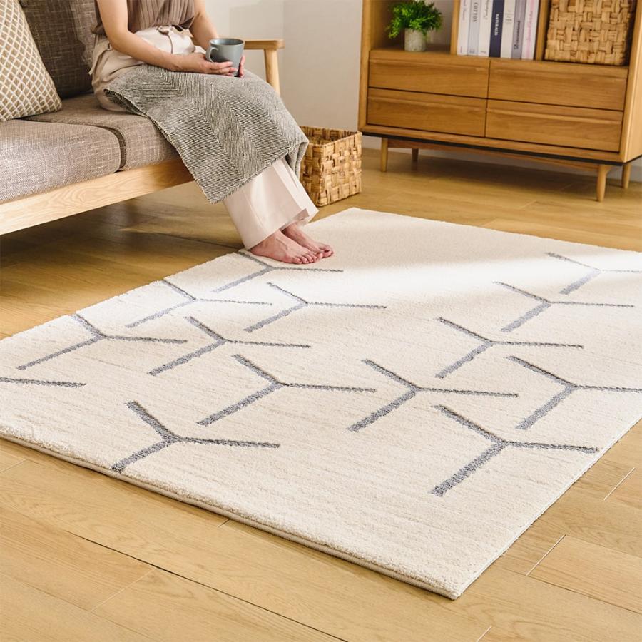 ラグ ラグマット タイ製 洗える 防音 幅130cm×長さ190cm グレー 消臭