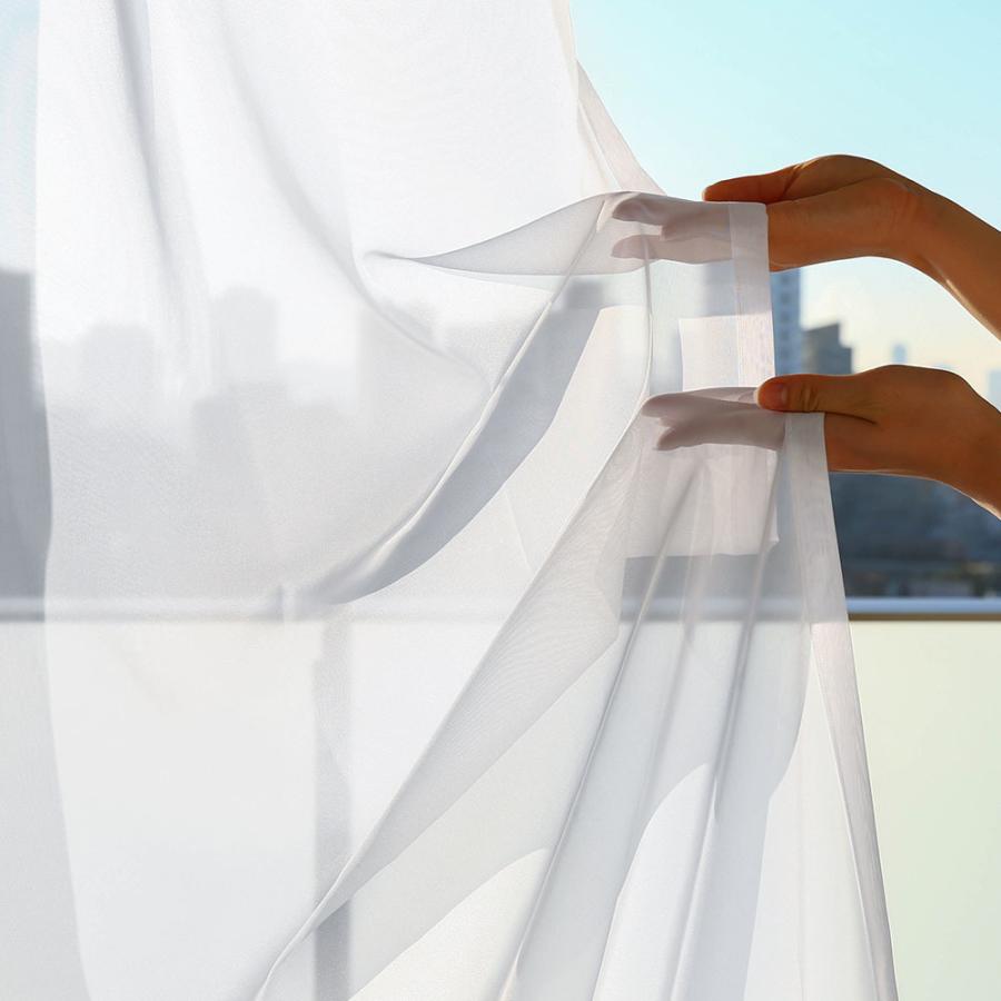 パーフェクトスペース レースカーテン オーダー ボイル 洗濯可能 防炎