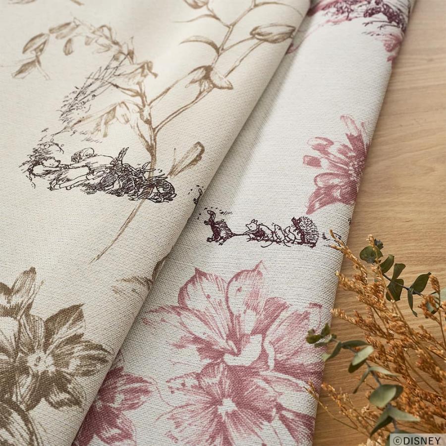 Disney カーテン 遮光 オーダー 1級遮光 洗濯可能 花柄