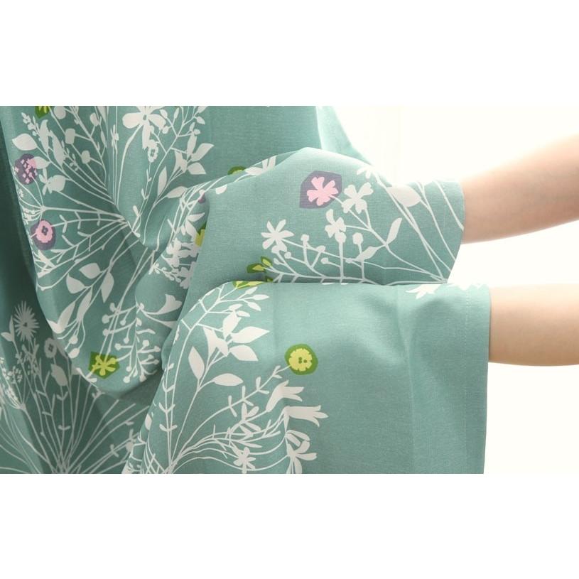 スミノエ カーテン 遮光 オーダー 2級遮光 洗濯可能 グリーン ブルー