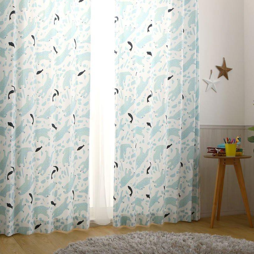 カーテン おしゃれ 1cm刻み 白 おしゃれ シロクマ ホワイト 1 5倍ヒダ 2つ山 Un 0128 2h パーフェクトスペース カーテン館 通販 Yahoo ショッピング