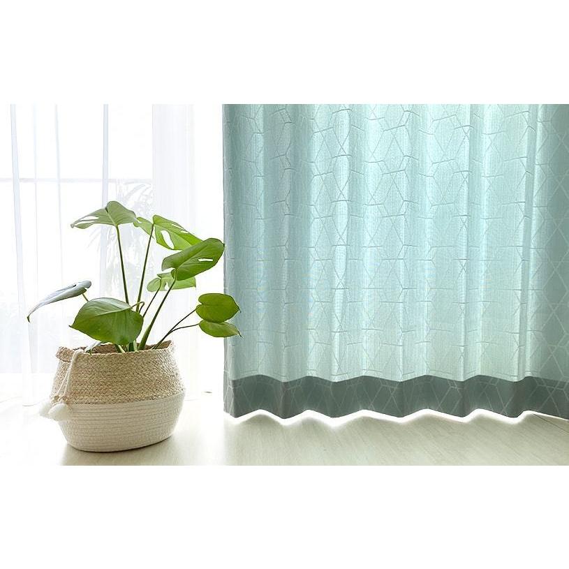 1cm刻み カーテン おしゃれ 送料無料 かわいい 韓国 ハヌル ライトブルー 青 水色 1 5倍ヒダ Un 0195 2h パーフェクトスペース カーテン館 通販 Yahoo ショッピング