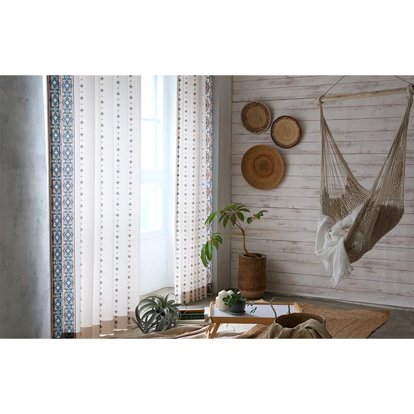 カーテン おしゃれ オーダー 非遮光 洗濯可能 ホワイト ベージュ オーダーカーテン 1.5倍ヒダ | ユニベール | 08