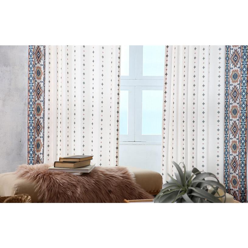 カーテン おしゃれ オーダー 非遮光 洗濯可能 ホワイト ベージュ オーダーカーテン 1.5倍ヒダ | ユニベール | 03