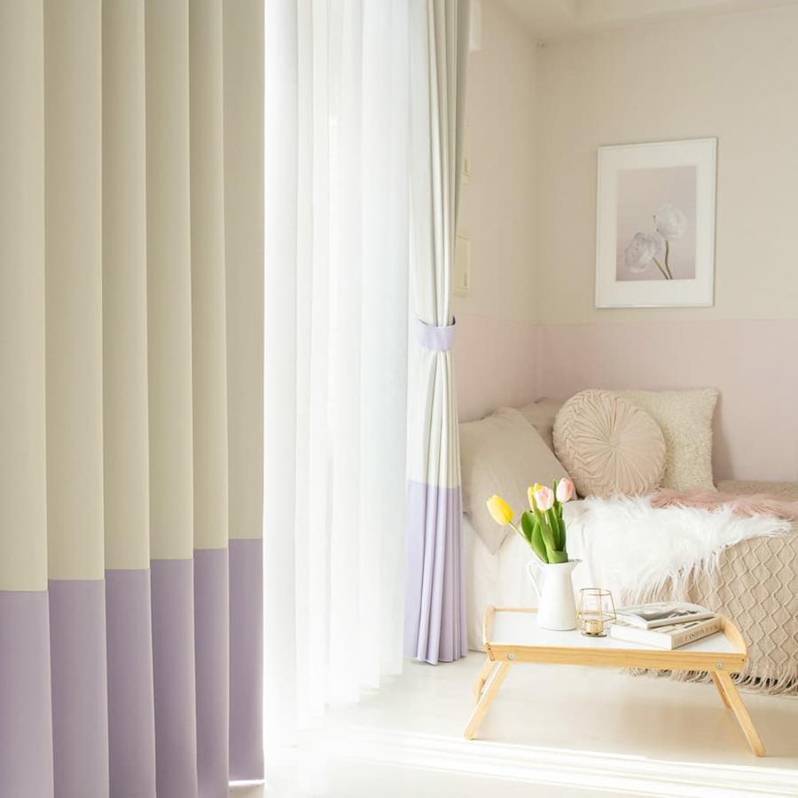 ユニベール カーテン 遮光 オーダー 1級遮光 洗濯可能 防炎 ホワイト