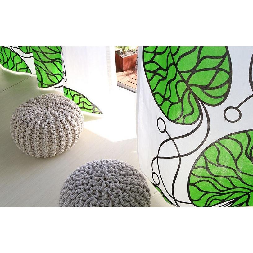 marimekko カーテン おしゃれ オーダー 非遮光 ホワイト グリーン 北欧