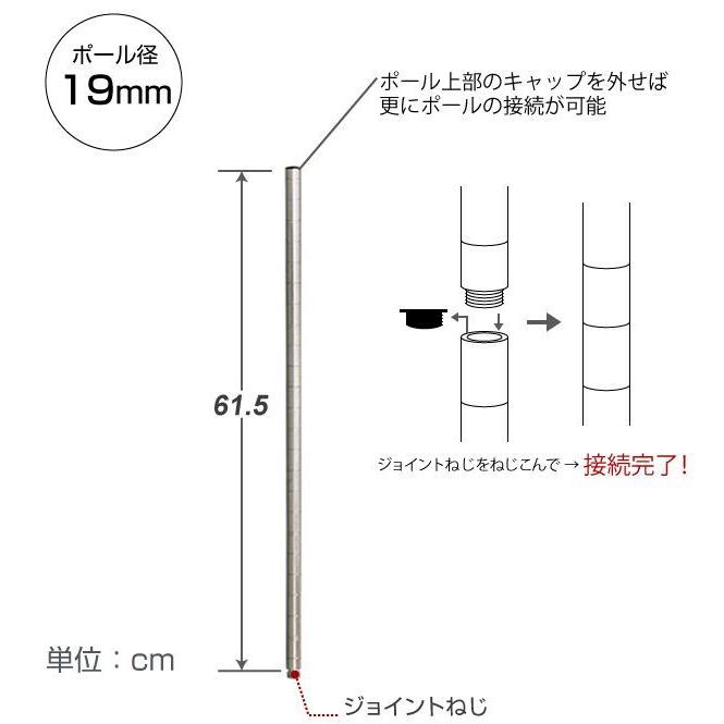 Luminous ルミナス スチールラック パーツ ラック (19mm
