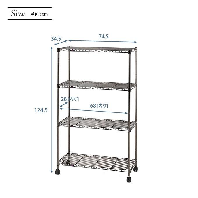新品箱入りルミナススチールラック Luminous ルミナス スチールラック 19mm ブラック ニッケル 幅75 奥行