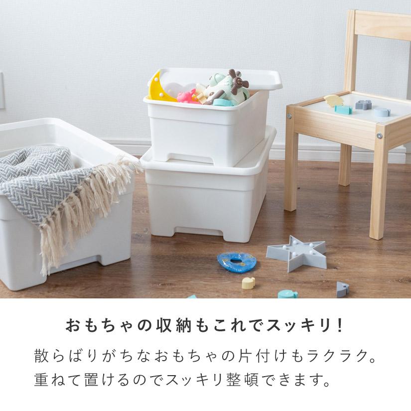 フタ付きプラスチック収納ボックス（S） 幅25×奥35×高さ16cm 3個セット