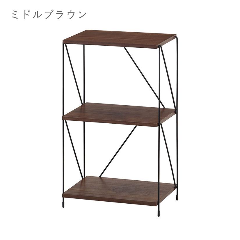 ミドルブラウン、グレー品切れ※ 【幅40】 EZBO ワイヤーラック 3段