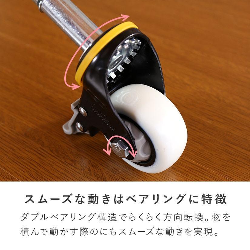 ルミナスウレタンキャスター4個入り Luminous ルミナス スチールラック パーツ 25mm ネジ式ウレタン