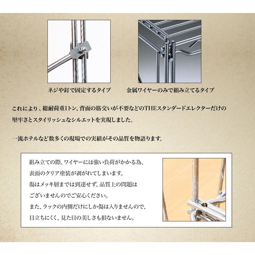 エレクター エレクターシェルフ ファーストシリーズ 幅150 奥行60 高さ185 6段 ERECTA シルバー スチールラック 什器 厨房 収納ラック L1520L18306｜perfect-space｜09