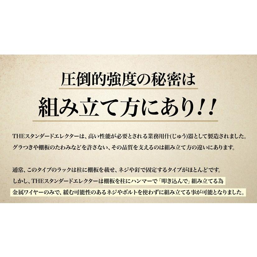 ホームエレクター　4段ラック　45×45×80 ホームエレクター 4段ラック ホワイト 高さ1600mm 奥行450mm