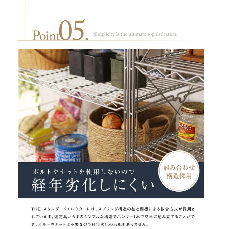 ホームエレクター シェルフ 4段 棚 幅90×奥行45×高さ100cm 白 楽天市場】エレクター ブランチシェルフ 45 90の通販