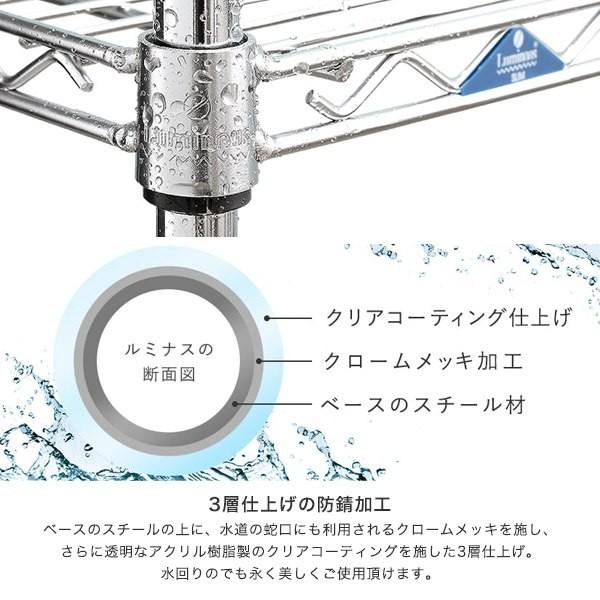 Luminous ルミナス スチールラック スリム 幅120x奥行60x高さ155