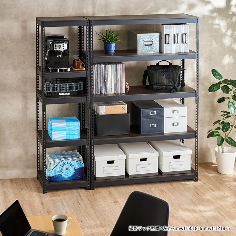 メタル＆ウッドラック METAL＆WOOD RACK 5段(幅81×奥行41×高さ180) 白