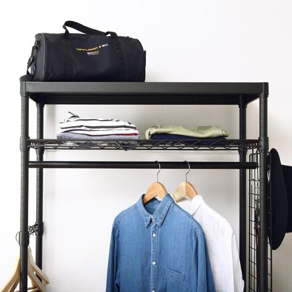 最終値下げ　ハンガーラック　ルミナス　ブラック　棚　本棚　スチール Amazon.co.jp: ドウシシャ ルミナスノワールラック スチールラック