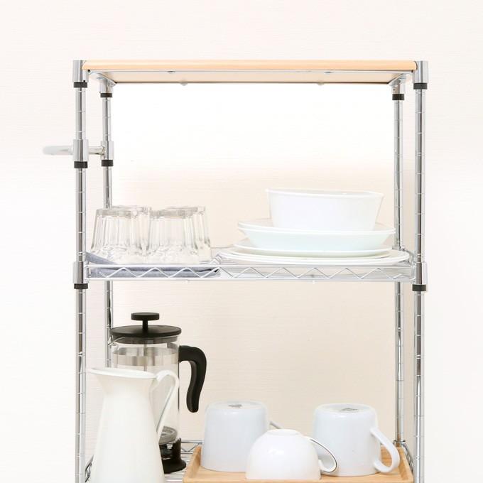 [12.7mm] キッチンワゴン スチールラック 幅30 奥行45 高さ90 4段 SS4530904 S4530904パーフェクト