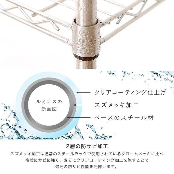 Luminous ルミナス スチールラック 幅120 奥行46 4段 プレミアムライン