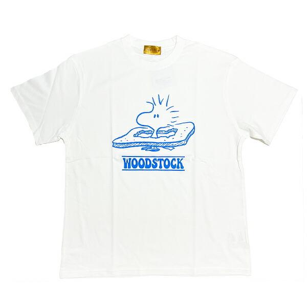 スヌーピー ウッドストック Tシャツ(M) ホワイト アパレル 日本製 