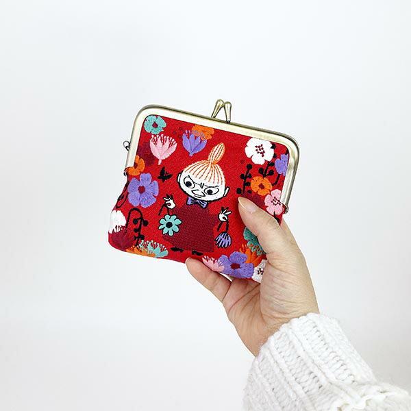 ムーミン リトルミイ 畳刺繍ミニがま口ポーチ レッド MOOMIN