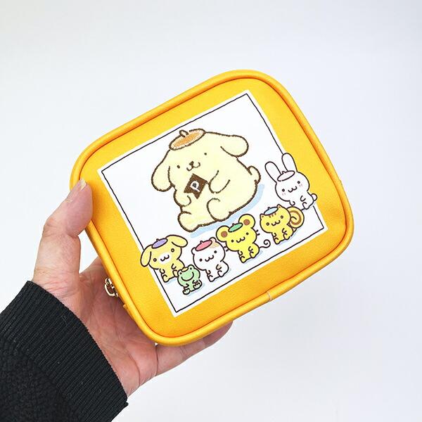 サンリオ ポムポムプリン スクエアポーチ オレンジ Sanrio かわいい