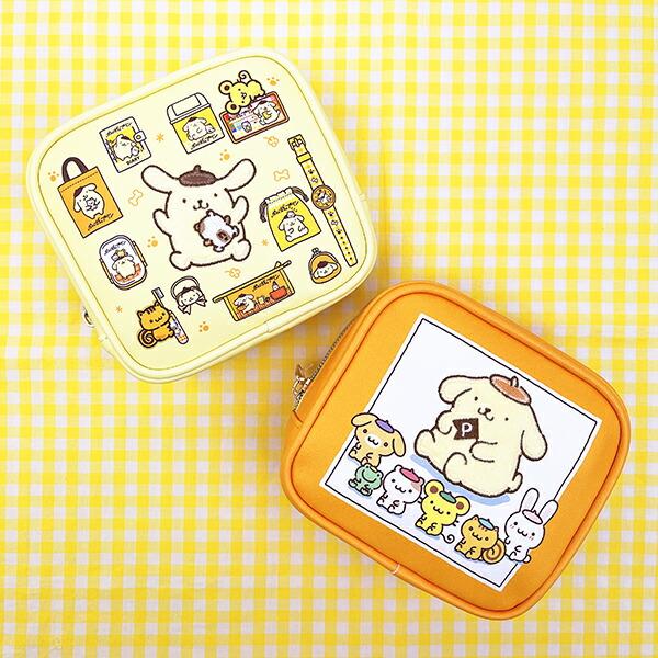 サンリオ ポムポムプリン スクエアポーチ オレンジ Sanrio かわいい