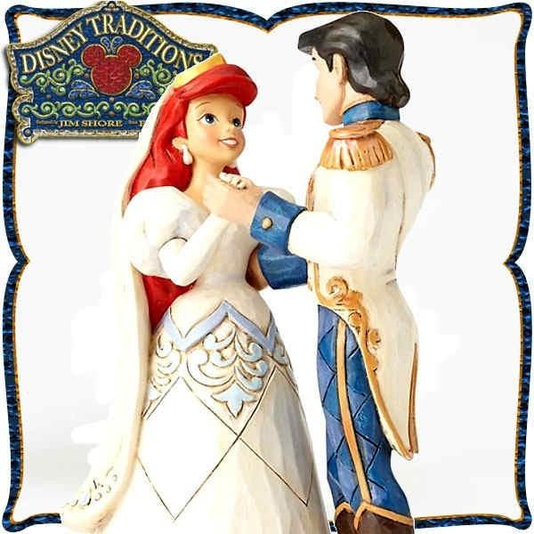 ディズニー プリンセス 木彫り調フィギュア アリエルとエリックの結婚 ディズニー プリンセス 木彫り調フィギュア アリエルとエリックの結婚