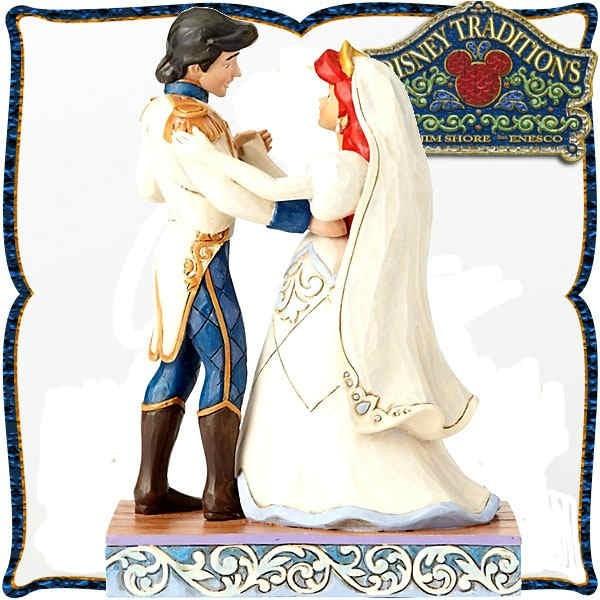ディズニー プリンセス 木彫り調フィギュア アリエルとエリックの結婚 ディズニー プリンセス 木彫り調フィギュア アリエルとエリックの結婚
