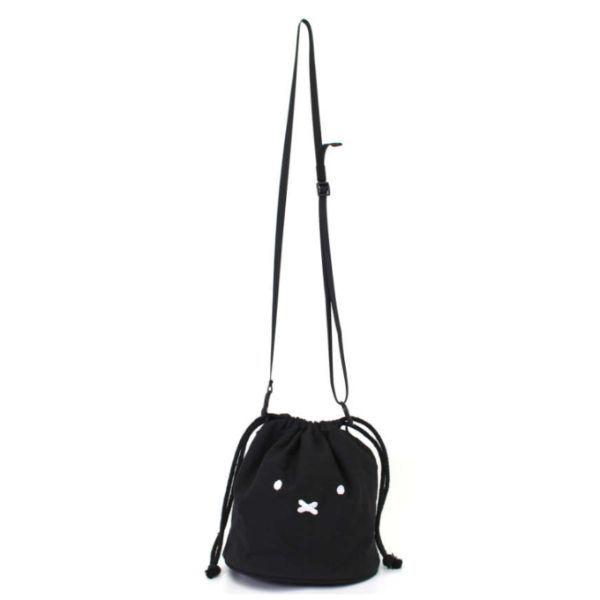 ミッフィー miffy 巾着ショルダーバッグ フェイスブラック ブラック かわいい