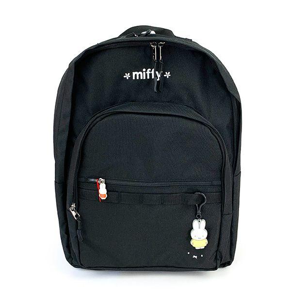 ミッフィー フェイス ブラック＆ホワイト バックパック 通学 旅行 バッグ リュック 学校