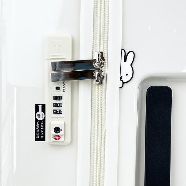 ミッフィー　ホワイト キャリーケース 顔プリント フェイスデザインがかわいい！ミッフィーのキャリーケース