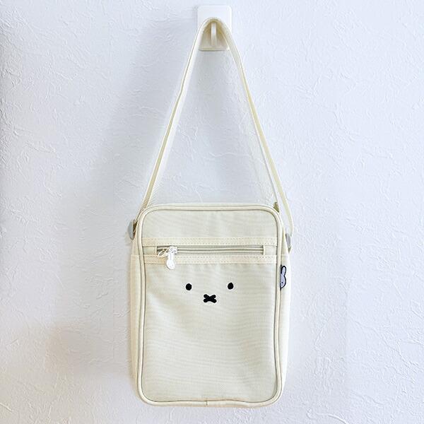 ミッフィー miffy フェイス 縦型ショルダーバッグ アイボリー