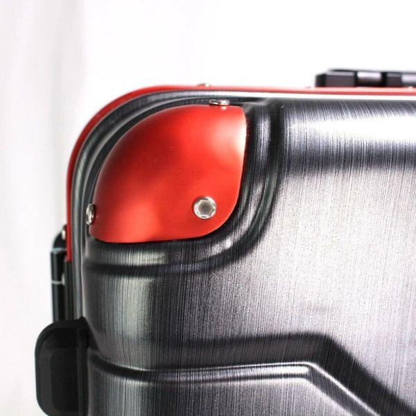 ESCAPE'S グリップマスター スーツケース (キャリーバッグ/トランク) ヘアラインブラック/レッド 67cm 旅行用品｜perfectworld-tokyo｜07