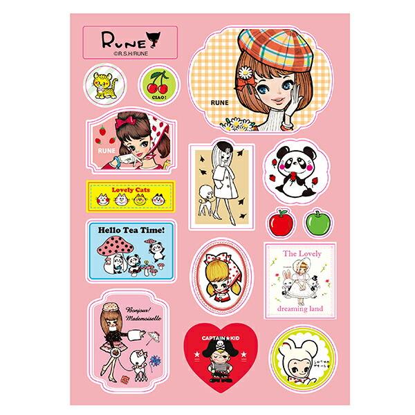 内藤ルネ ベレー ステッカー アソート 文具 シール : パーフェクト