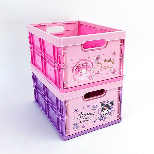 サンリオ マイメロディ 収納コンテナ(M) 収納ケース 折りたたみ 整理整頓 インテリア ピンク