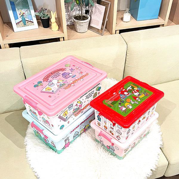 サンリオ フタ付き収納ボックス S ホワイト 箱 お片付け キッズ サンリオ フタ付き収納ボックス S ホワイト 箱 お片付け キッズ