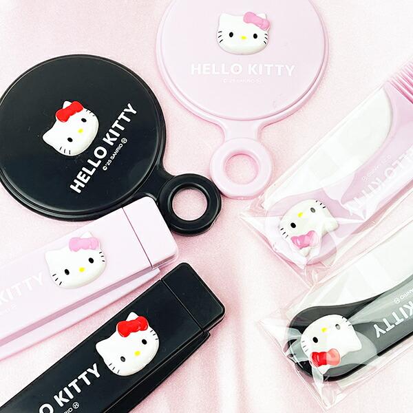 サンリオ ハローキティ 折りたたみミラー付きコーム ピンク