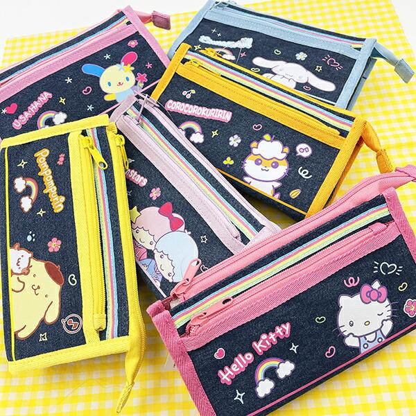 サンリオ ポムポムプリン デニムポーチ 胸キュンメモリーズ 平成レトロ
